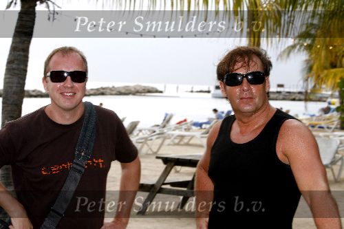 Curacao 6 januari 2006
Gerard Joling met Edwin Evers op curacao