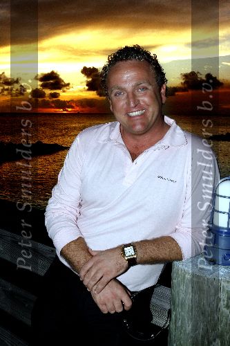Curacao 5 januari 2006
Gerard Joling op vakantie op Curacao. T shirt \