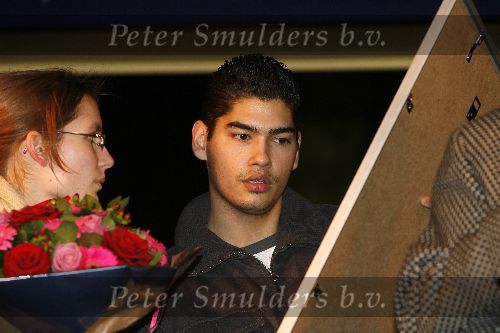 Alphen 19 januari 2006
Huldiging Jelle Klaasen nadat hij de lake side darts heet gewonnen.  Jelle met zijn vriendin