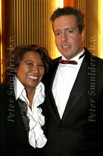 Amsterdam 17 januari 2006
Premiere Queen in concert in de RAI.
Justine Pelmelay met vriend