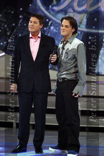 Hilversum 14 januari 2006
Opnames Idols in studio 21.
Serge idols en martijn krabbe
