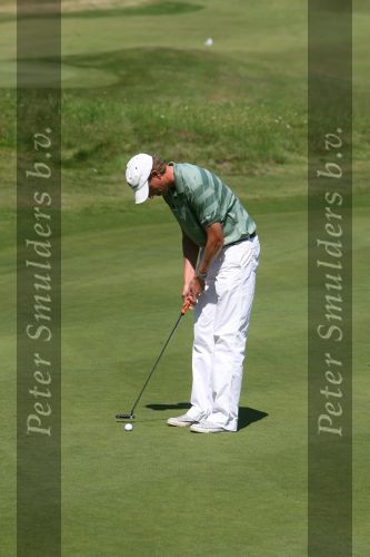 Zandvoort, 18 Juli 2006
KLM Dutch Open 2006 Persconferentie op de Kennemer Golfclub
Maarten Lafeber, een van de deelnemers tijdens het putten