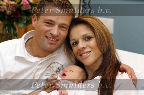 Amsterdam 9 juli 2007
Michael Zijlaard en Leontien Zijlaard v Moorsel met hun dochter Indy.
Peter Smulders bv