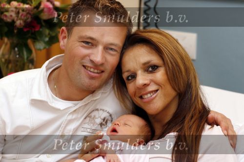 Amsterdam 9 juli 2007
Michael Zijlaard en Leontien Zijlaard v Moorsel met hun dochter Indy.
