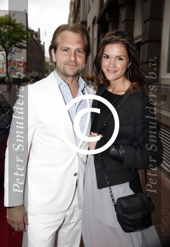 Amsterdam 13 juni 2013
Feestje Ferry Doedens in hotel l\'europe. Marly v d Velden met vriend
Peter Smulders bv