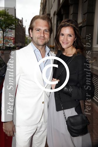Amsterdam 13 juni 2013
Feestje Ferry Doedens in hotel l\'europe. Marly v d Velden met vriend
Peter Smulders bv