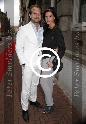 Amsterdam 13 juni 2013
Feestje Ferry Doedens in hotel l\'europe. Marly v d Velden met vriend
Peter Smulders bv