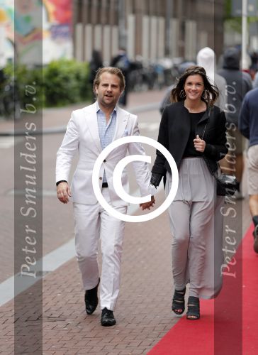 Amsterdam 13 juni 2013
Feestje Ferry Doedens in hotel l\'europe. Marly v d Velden met vriend
Peter Smulders bv