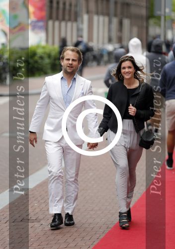 Amsterdam 13 juni 2013
Feestje Ferry Doedens in hotel l\'europe. Marly v d Velden met vriend
Peter Smulders bv