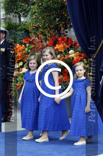 Amsterdam, 30 april 2013
Inhuldiging Koning Willem Alexander en Koningin Maxima
Prinses Amalia. Prinses Alexia en Prinses Ariane
Foto Peter Smulders BV