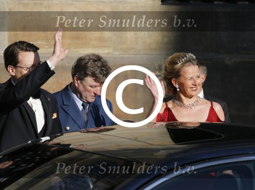 Amsterdam, 29 April 2013
Vertrek Kon. familie vanuit Paleis op de Dam naar het diner in het Rijksmuseum
Prinses Mabel en Prins Constatijn
Foto Peter Smulders BV