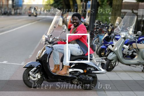 Amsterdam 11 juni 2018
Andre Drongelmans op de scooter.
