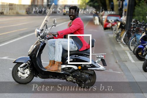 Amsterdam 11 juni 2018
Andre Drongelmans op de scooter.
