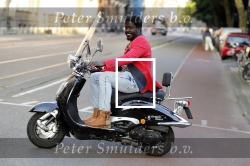 Amsterdam 11 juni 2018
Andre Drongelmans op de scooter.