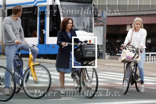 Amsterdam 19 juni 2018
Femke Halsema op haar fiets.