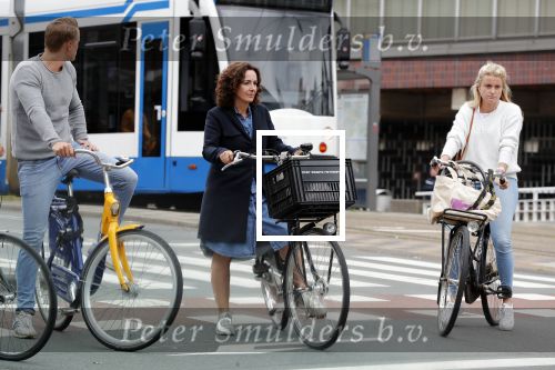 Amsterdam 19 juni 2018
Femke Halsema op haar fiets.