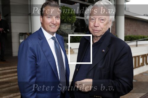 Amsterdam 12 juni 2019
Haringparty bij het Hilton hotel. David Bijlsma met Cees dam