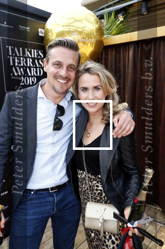 Amsterdam 6 juni 2019
Talkies terras awards bij de Harbour club . Evelien Leijten met vriend