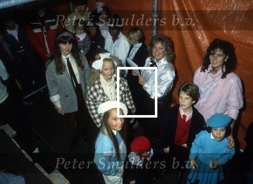 Eindhoven/Veldhoven 1985 Modeshow kinderen Elco Brinkman en Janneke Brinkman met hun dochters