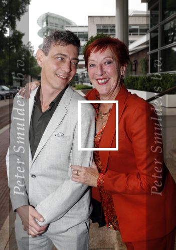 Amsterdam 12 juni 2019
Haringparty bij het Hilton hotel. Loes Luca met â€œzoonâ€