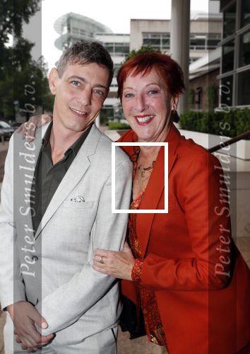 Amsterdam 12 juni 2019
Haringparty bij het Hilton hotel. Loes Luca met â€œzoonâ€