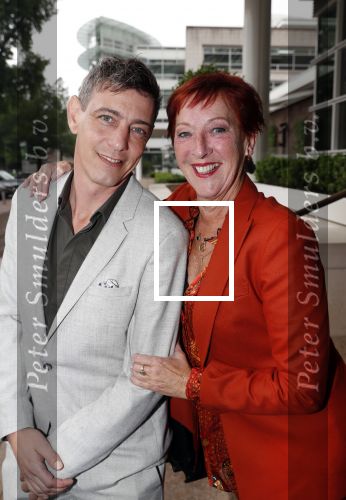 Amsterdam 12 juni 2019
Haringparty bij het Hilton hotel. Loes Luca met â€œzoonâ€