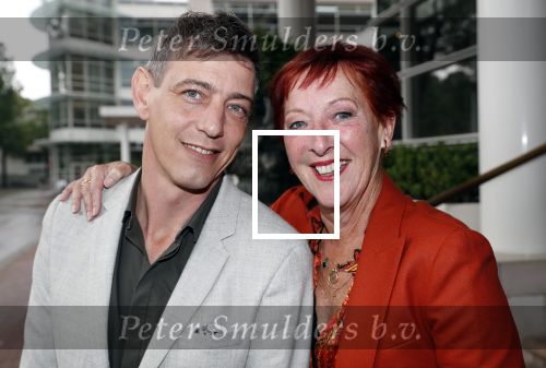 Amsterdam 12 juni 2019
Haringparty bij het Hilton hotel. Loes Luca met â€œzoonâ€
