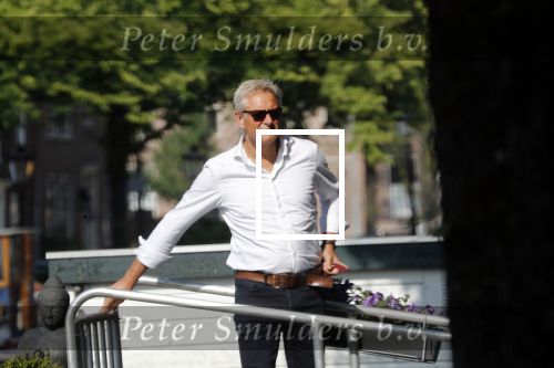 Amsterdam 18 juni 2019
Mike Kesseler de  nieuwe vriend van SBS6 presentatrice Sandra Schuurhof bij zijn woonark.