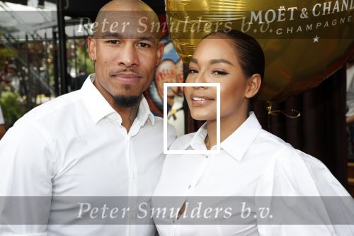 Amsterdam 6 juni 2019
Talkies terras awards bij de Harbour club . Nigel de Jong met zijn vrouw Winonah de Jong