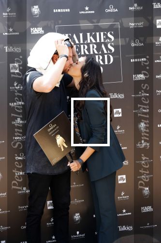 Amsterdam 6 juni 2019
Talkies terras awards bij harbour club. Romy Monteiro met vriend