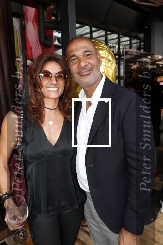 Amsterdam 6 juni 2019
Talkies terras awards bij de Harbour club . Ruud Gullit met zijn vriendin Karin de Rooij.