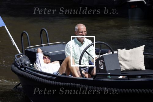 Amsterdam 20 juni 2020
Caroline Tensen met haar man op de boot op de grachten van AMsterdam