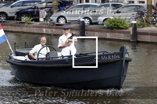 Amsterdam 20 juni 2020
Caroline Tensen met haar man op de boot op de grachten van AMsterdam