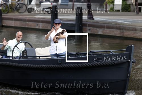 Amsterdam 20 juni 2020
Caroline Tensen met haar man op de boot op de grachten van AMsterdam