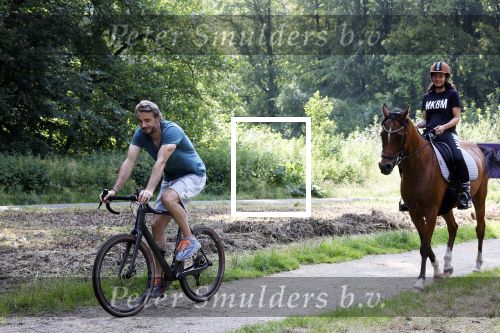 Amsterdamse Bos 26 juni 2021
Fajah Lourens en haar nieuwe vriend Bart Hondebrink in het Amsterdamse bos. Fajah te paard en Bart op een mountainbike