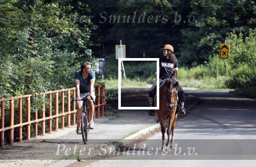 Amsterdamse Bos 26 juni 2021
Fajah Lourens en haar nieuwe vriend Bart Hondebrink in het Amsterdamse bos. Fajah te paard en Bart op een mountainbike