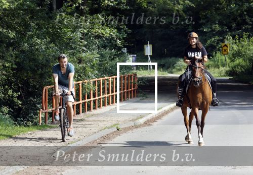 Amsterdamse Bos 26 juni 2021
Fajah Lourens en haar nieuwe vriend Bart Hondebrink in het Amsterdamse bos. Fajah te paard en Bart op een mountainbike