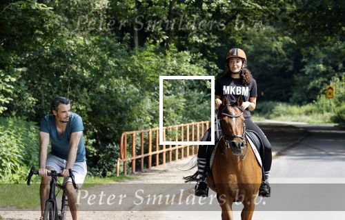 Amsterdamse Bos 26 juni 2021
Fajah Lourens en haar nieuwe vriend Bart Hondebrink in het Amsterdamse bos. Fajah te paard en Bart op een mountainbike