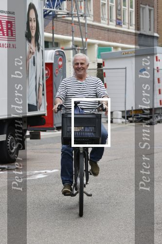 Amsterdam 24 juli 2021
Huub Stapel op de fiets in Amsterdam zuid