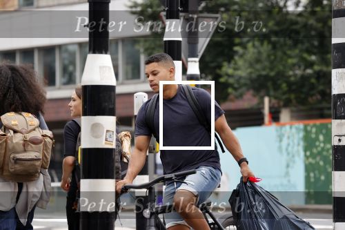 Amsterdam 24 juli 2021
Jeffrey Wammes op zijn electrische v Moof fiets