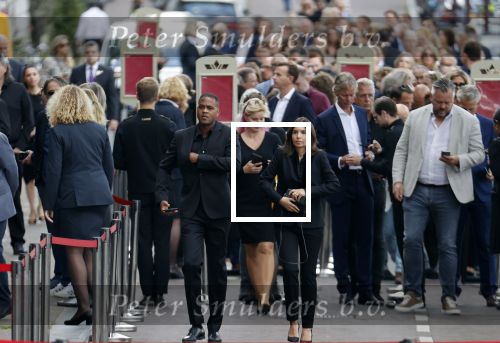 Amsterdam 22 juli 2021
Herdenkingsdienst van Peter R de Vries in Carre . Patrick Kluivert met zijn vrouw Rossana