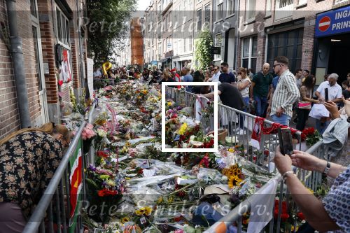 Amsterdam 16 juli 2021
Bloemenzee op de lange leidsedwarsstraat waar Peter R de Vries neergeschoten/ vermoord  is