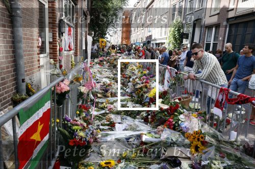 Amsterdam 16 juli 2021
Bloemenzee op de lange leidsedwarsstraat waar Peter R de Vries neergeschoten/ vermoord  is