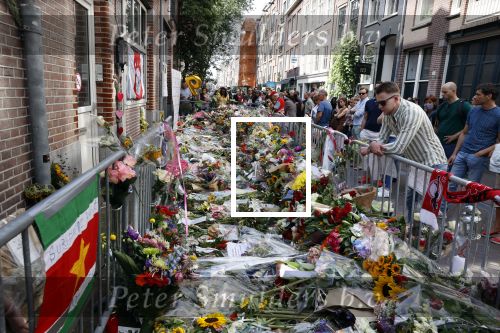 Amsterdam 16 juli 2021
Bloemenzee op de lange leidsedwarsstraat waar Peter R de Vries neergeschoten/ vermoord  is