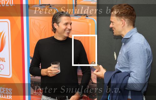 Breda, 25 Juni 2021
Bijeenkomst bij Official Supplier Princess Traveller NOC/NSF 
Pieter v d Hoogenband in gesprek met Nick Dijkman