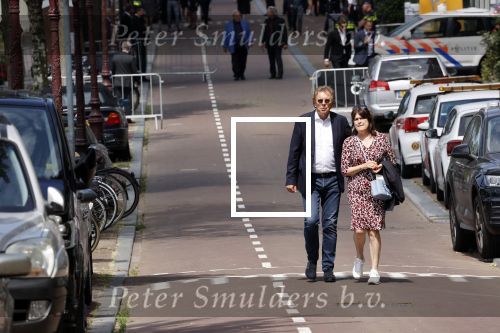 Amsterdam 22 juli 2021
Herdenkingsdienst van Peter R de Vries in Carre . Robert ten Brink en zijn vrouw Roos
