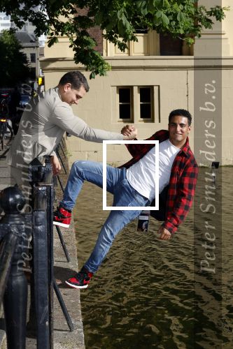 Den Haag 1 juni 2022
Boer Ayoub bij de hofvijver. Ayoub met Bilal Yakhlaf