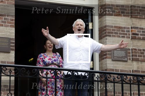 Hilversum 25 juni 2022
Ernst daniel Smid met zijn vriendin en zijn zwangere dochter Coosje