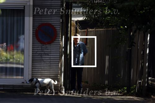 Amsterdam 14 juli 2022
Hans v d Togt laat zijn hond uit in het centrum van Amsterdam.