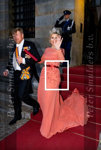 Amsterdam 22 juni 2022
Koning Willem Alexander , Koningin Maxima en prinses Beatrix bij paleis op de dam waar een diner was georganiseerd voor de ambassadeurs.